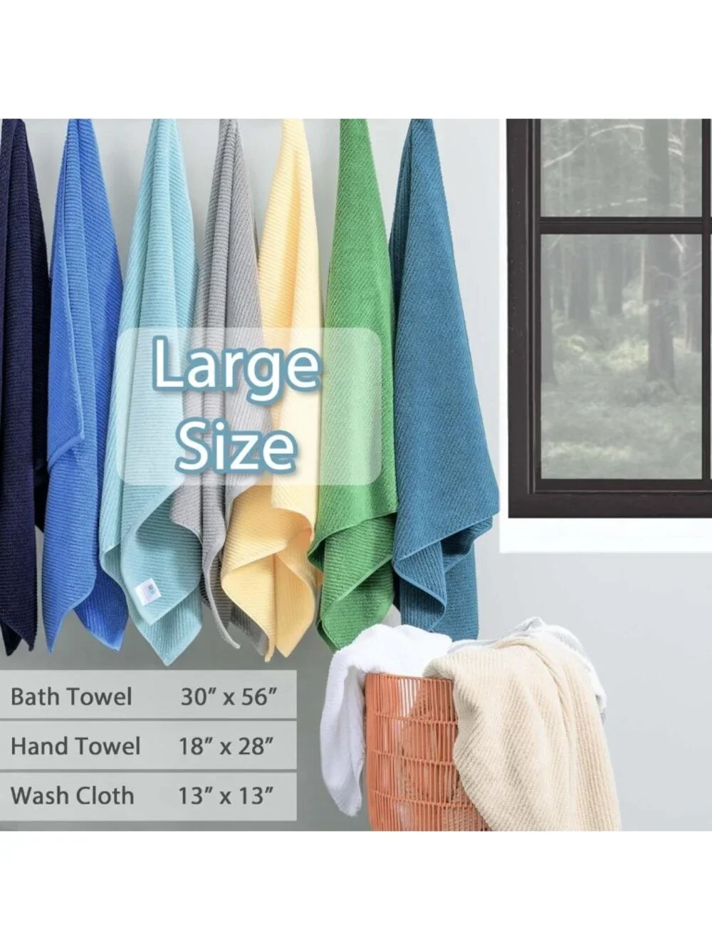 Soft Pink Cotton Towel Set of 6 - Quick Dry, Lightweight Bath & Hand Towels